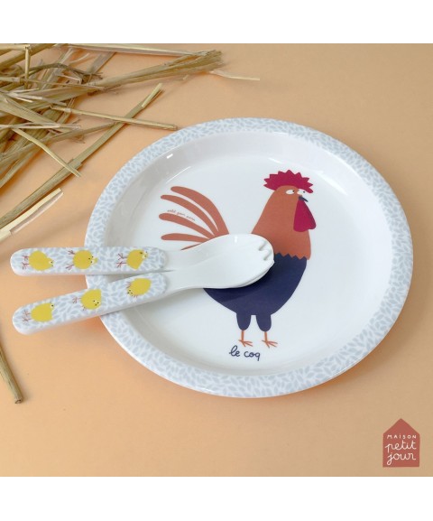 ASSIETTE BÉBÉ LA FERME Ø 18cm