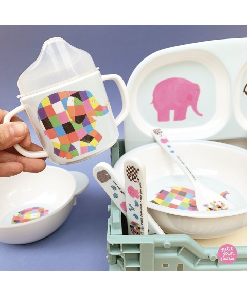 LEARNING CUP WITH ANTI-SLIP BASE ELMER 