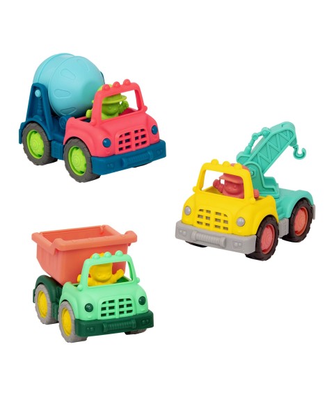 SET DE 3 VEHICULES DE CHANTIER-3 LITTLE TRUCKS SET