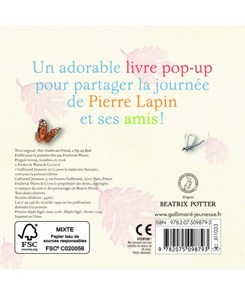 BOOK POP-UP PIERRE LAPIN