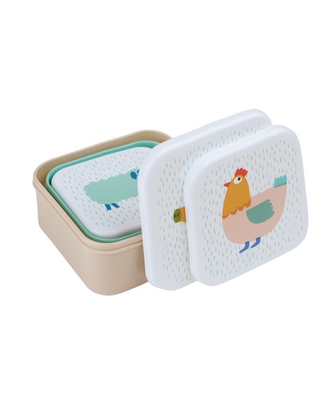 SET DE 3 LUNCH BOX LA FERME