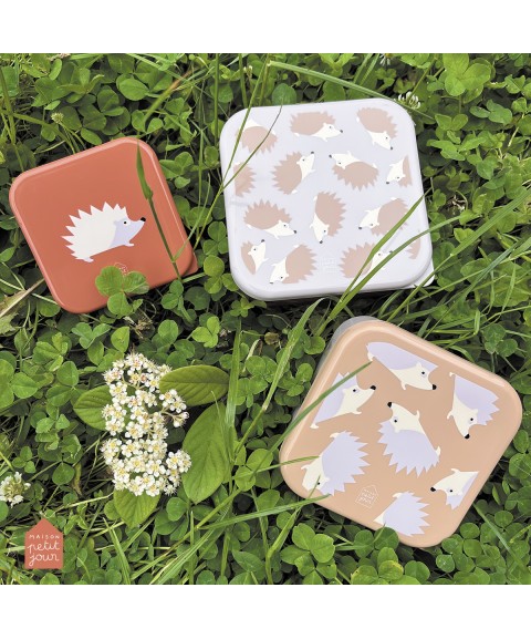 SET OF 3 LUNCH BOXES LES HÉRISSONS