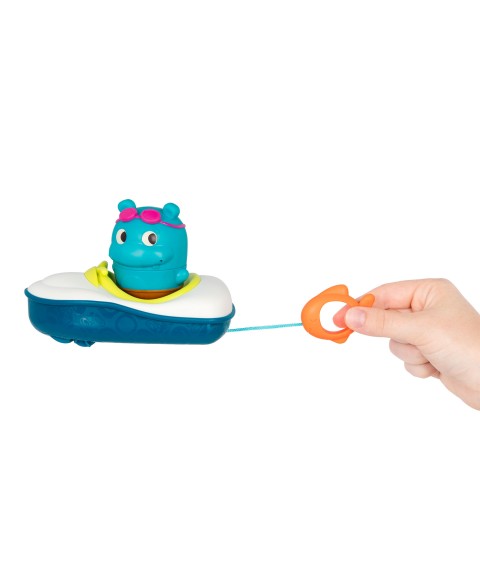 B SQUIRT HIPPO &PULL BACK BATHBOAT