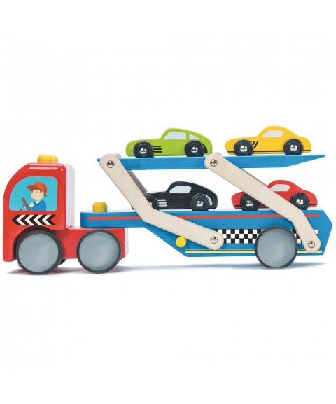 RACE CAR TRANSPORTER SET - 7 PIECE