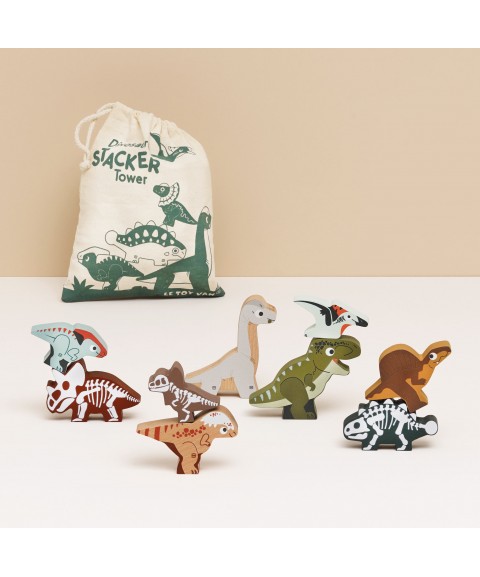 JURASSIC STACKING DINOSAURS & BAG - 10 PIECE