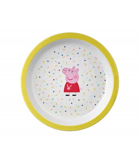 BABY PLATE PEPPA PIG YELLOW