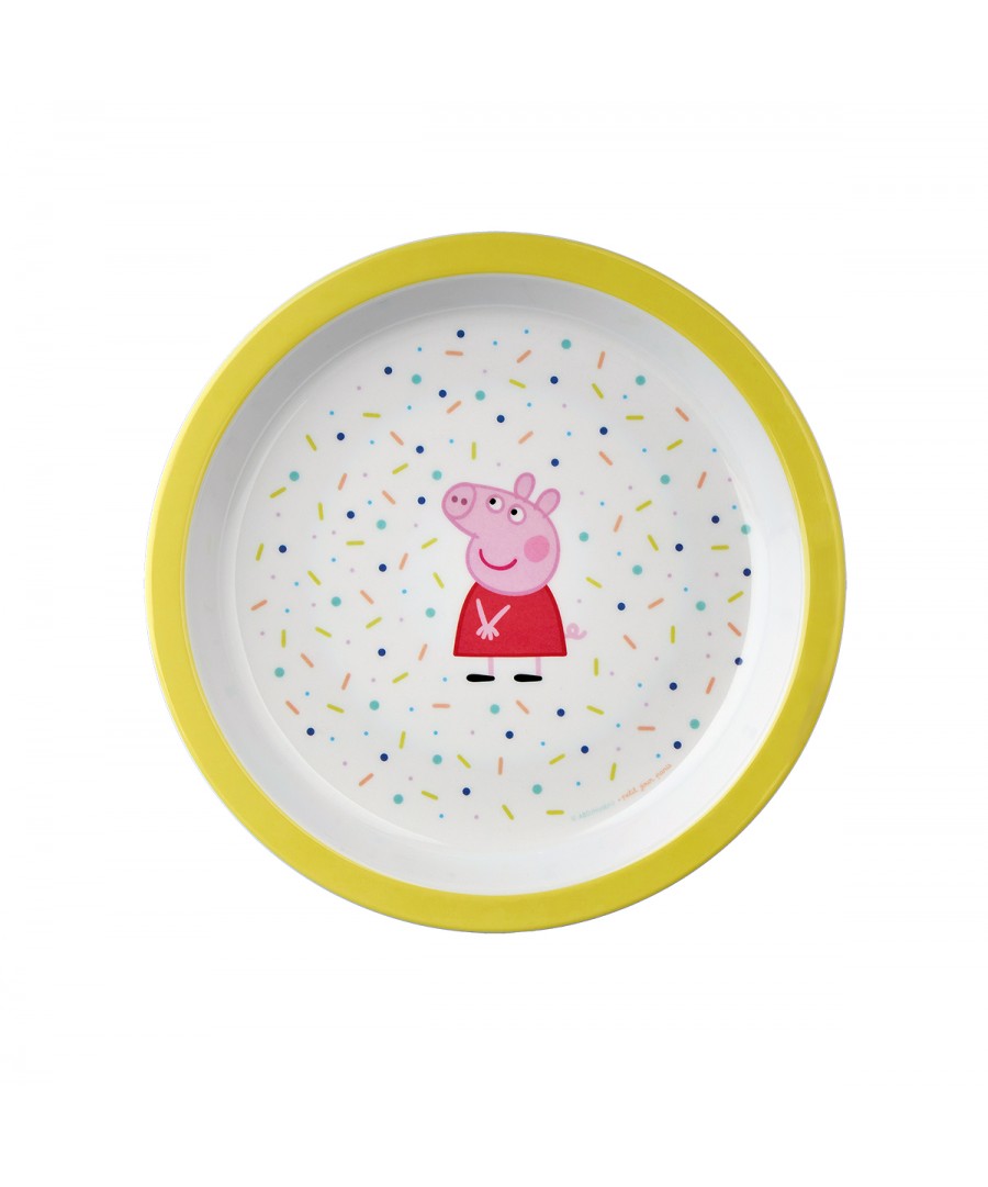 ASSIETTE BÉBÉ PEPPA PIG JAUNE