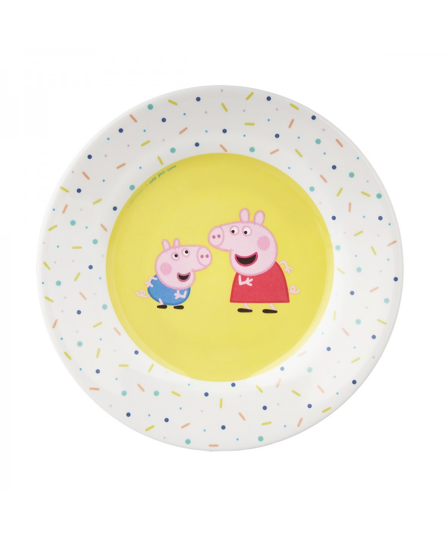 ASSIETTE À DESSERT PEPPA PIG JAUNE