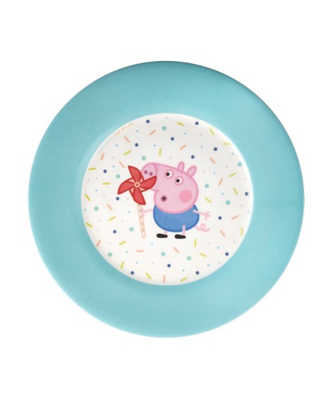 DESSERT PLATE PEPPA PIG BLUE