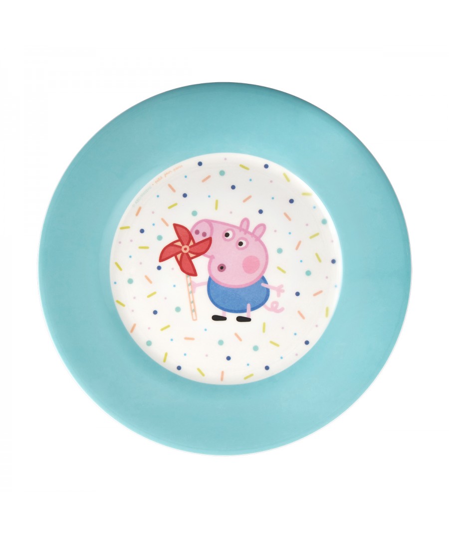 ASSIETTE À DESSERT PEPPA PIG BLEUE