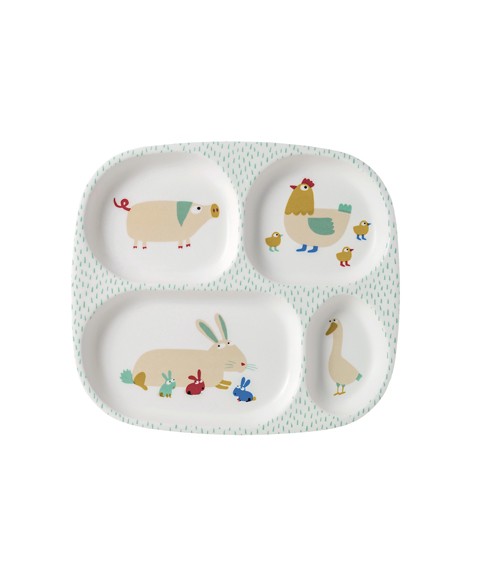 4-COMPARTMENT SERVING TRAY LA FERME