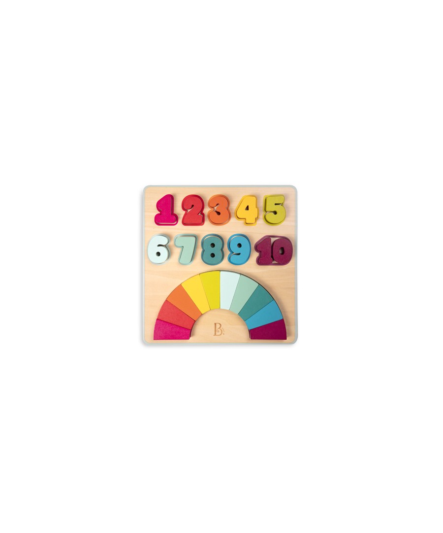 RAINBOW WOODEN NUMBER PUZZLE 